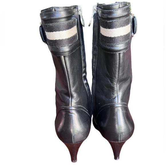 BALLY Black Leather Mid-Calf Boots Size 8.5 - Picture 14 of 16